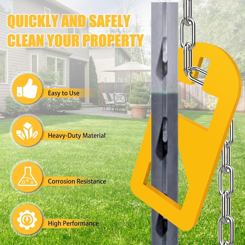 TNCZHYLX T Post Puller Fence Post Puller, Farm Equipment Tractor Accessories, Use Different Chains S Hooks Jacks Tractor Buckets from (Yellow) - Image 4